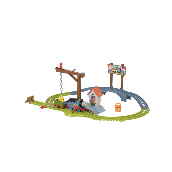 THOMAS SET DE JOACA CU LOCOMOTIVA MOTORIZATA THOMAS LIVREAZA VOPSEAUA [2]