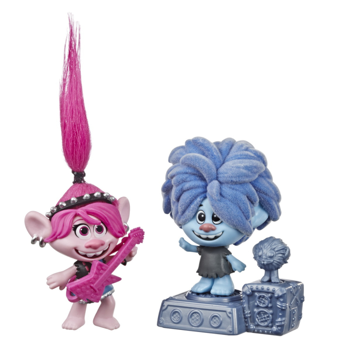 TROLLS SET 2 FIGURINE ROCK CITY BOBBLE [2]