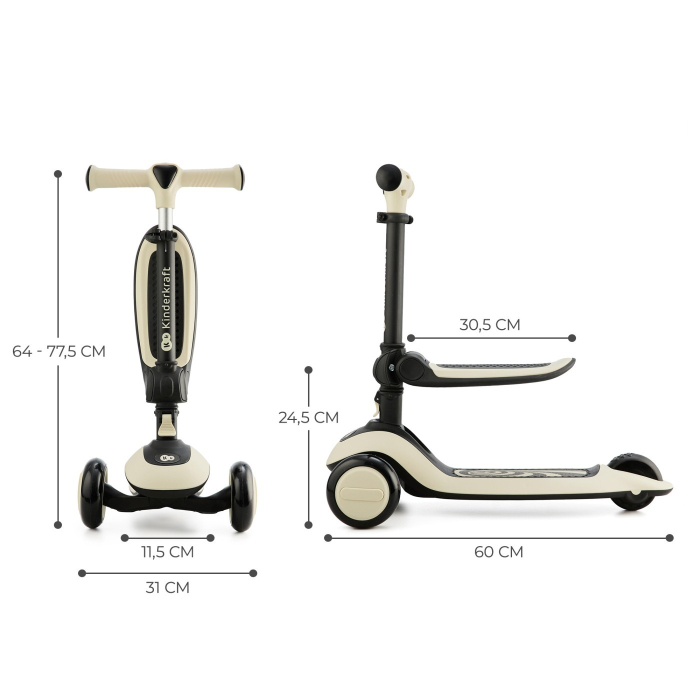TROTINETA KINDERKRAFT HALLEY, STONE WHITE [5]