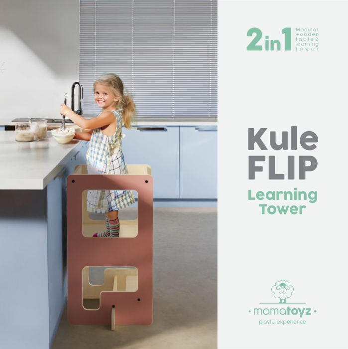 Turn de invatare multifunctional Kule Flip, Roz, MamaToyz [8]