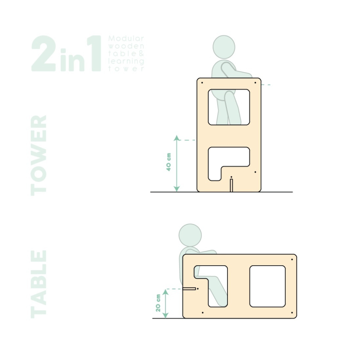 Turn de invatare multifunctional Kule Flip, Roz, MamaToyz [2]