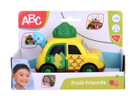Jucarii - ABC FRUIT FRIENDS MASINUTA ANANAS 12CM
