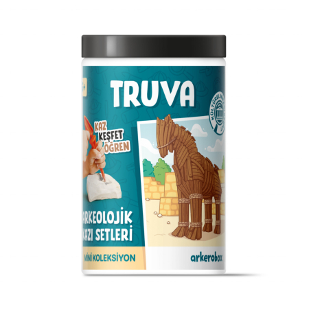 Jucarii - Arkerobox - Mini set arheologic educational si puzzle 3D, Grecia Antica, Calul Troian