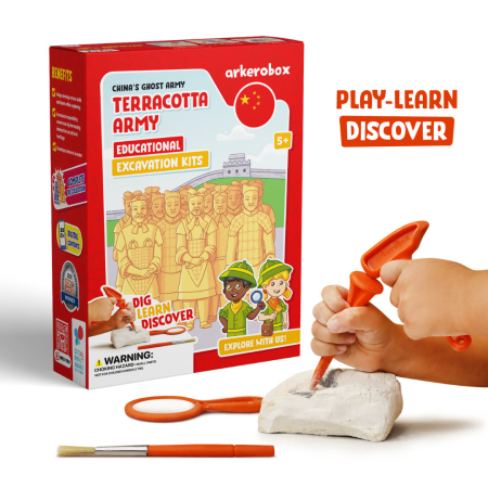 Puzzle - Arkerobox - Set arheologic educational si puzzle 3D, Armata de teracota