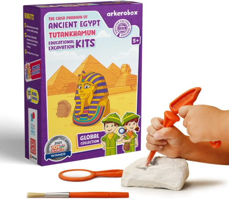 Jucarii - Arkerobox - Set arheologic educational si puzzle 3D, Egiptul Antic, Tutankhamon