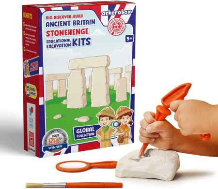 Jucarii - Arkerobox - Set arheologic educational si puzzle 3D, Marea Britanie antica, Stonehenge