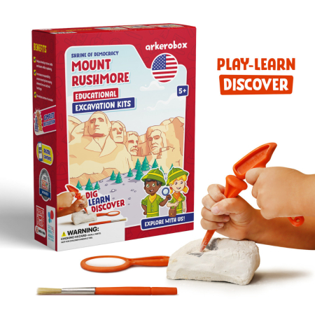 Puzzle - Arkerobox - Set arheologic educational si puzzle 3D, Mount Rushmore
