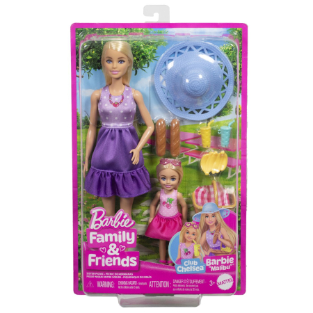 Papusi si accesorii - BARBIE FAMILY AND FRIENDS SET PAPUSA BARBIE SI PAPUSA CHELSEA