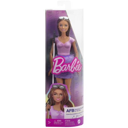 Papusi si accesorii - BARBIE FASHIONISTAS PAPUSA BARBIE CU BASTON PENTRU NEVAZATORI