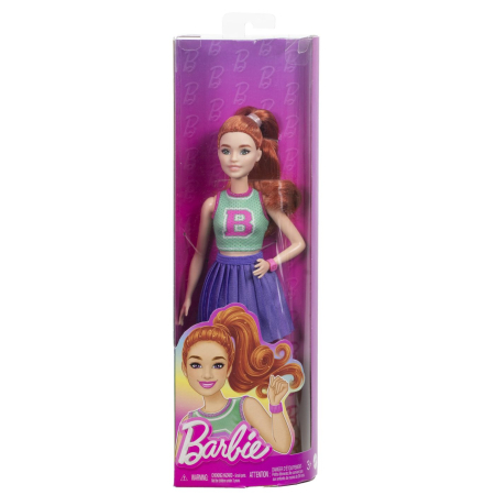 Papusi si accesorii - BARBIE FASHIONISTAS PAPUSA BARBIE ROSCATA MAJORETA