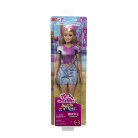 Papusi si accesorii - BARBIE MYSTERIES DETECTIVI PE PLAJA PAPUSA BARBIE MALIBU