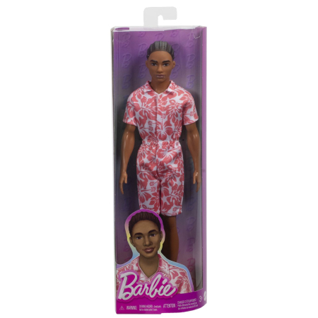 Papusi si accesorii - BARBIE PAPUSA BAIAT FASHIONISTAS IN SALOPETA STIL HAWAIAN SI SANDALE VERZI