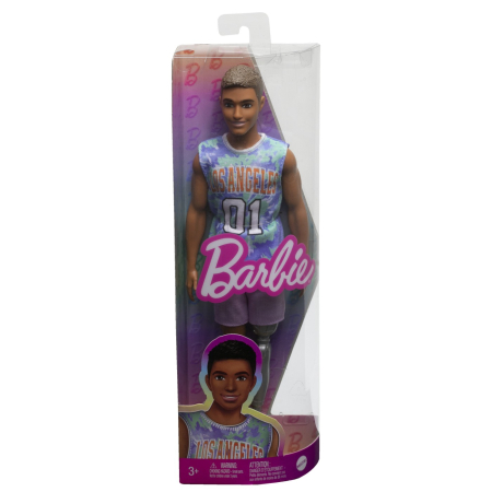 Papusi si accesorii - BARBIE PAPUSA BAIAT FASHIONISTAS SATEN CU UN PICIOR CU PROTEZA