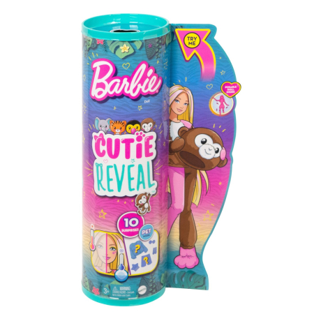 Papusi si accesorii - BARBIE PAPUSA BARBIE CUTIE REVEAL MAIMUTICA