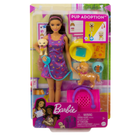 Pistoale si arme de jucarie - BARBIE SET PAPUSA BARBIE PUP ADOPTION
