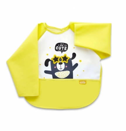 Accesorii hrănire bebeluși - Baveta cu maneci si buzunar BabyJem Polly Bib (Culoare: Bleu)