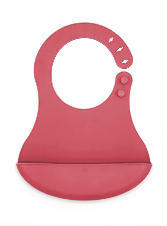 Accesorii hrănire bebeluși - Baveta din silicon BabyJem (Culoare: Ecru)