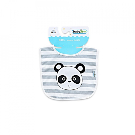 Accesorii hrănire bebeluși - Baveta pentru copii BabyJem (Culoare: Gri)