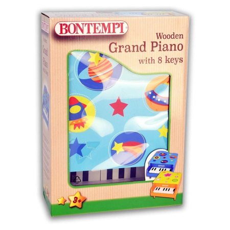 Jucarii muzicale - BONTEMPI PIAN DIN LEMN CU 8 CLAPE BLEU