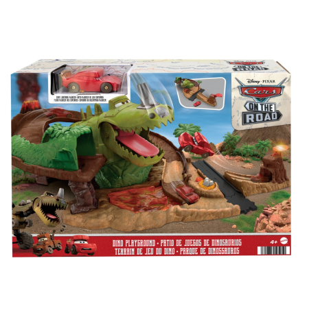 Masinute, Motociclete, Elicoptere, Avioane - CARS SET DE JOACA DINO SI MASINUTA CAVE FULGER MCQUEEN