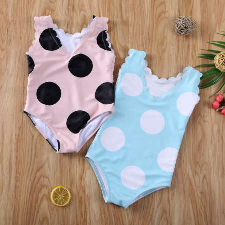 Costume de baie copii - Costum de baie cu buline mari Drool - Bleu