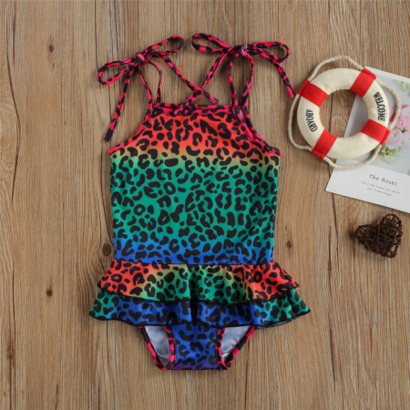 Costume de baie copii - Costum de baie cu volan si bretelute Drool - Multicolor