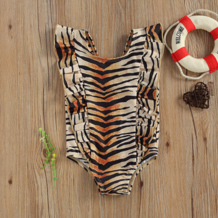 Costume de baie copii - Costum de baie Leopard/Peste Drool - Maro