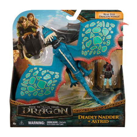 Jucarii - CUM SA ITI DRESEZI DRAGONUL SET DRAGON DEADLY NADDER SI FIGURINA VIKING ASTRID
