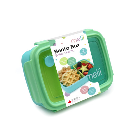 Accesorii hrănire bebeluși - CUTIE PRANZ BENTO 880ML CUTIE DETASABILA MELII BLUE MINT LIME