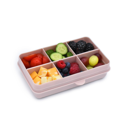 Accesorii hrănire bebeluși - CUTIE SNACK 6 COMPARTIMENTE, MELII, PINK