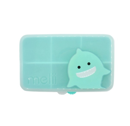 Accesorii hrănire bebeluși - CUTIE SNACK 6 COMPARTIMENTE, MELII, PRINT RECHIN