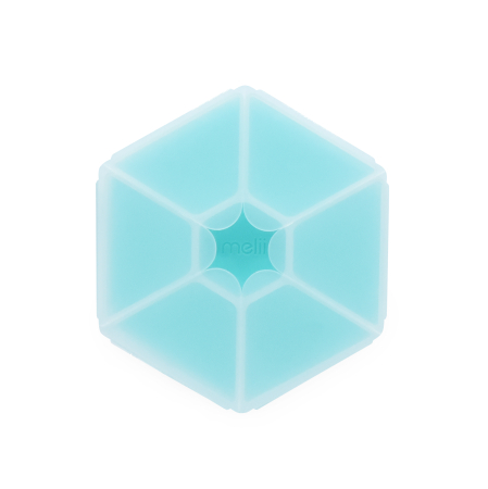 Accesorii hrănire bebeluși - CUTIE SNACK HEXAGON SNACKLE 6 COMPARTMENTE, MELII, BLUE