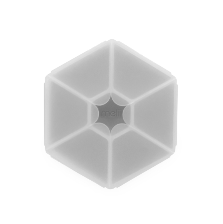 Accesorii hrănire bebeluși - CUTIE SNACK HEXAGON SNACKLE 6 COMPARTMENTE, MELII, GREY