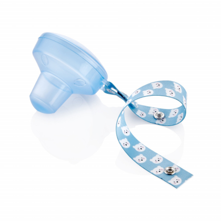 Accesorii hrănire bebeluși - Cutiuta pentru suzeta cu lantisor BabyJem (Culoare: Alb)