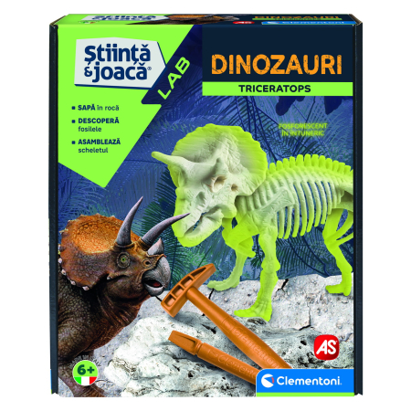 Jocuri și cărți de joc - DESCOPERA DINOZAURUL TRICERATOPS