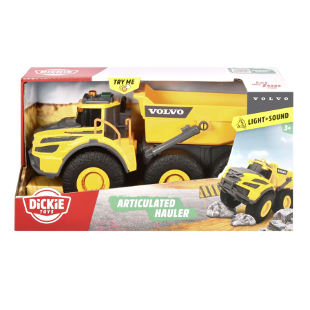 Jucarii - DICKIE BASCULANTA VOLVO ARTICULAT CU SUNETE SI LUMINI 23CM