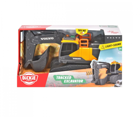 Jucarii - DICKIE EXCAVATOR VOLVO CU SENILE SUNETE SI LUMINI