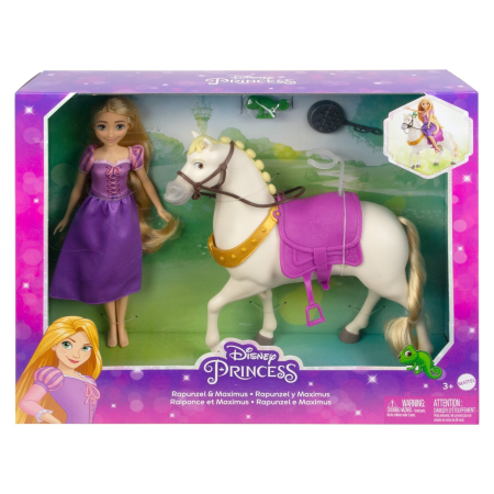Papusi si accesorii - DISNEY PRINCESS SET PAPUSA RAPUNZEL SI CALUL MAXIMUS