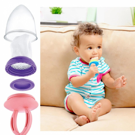Accesorii hrănire bebeluși - Dispozitiv de hranire Fruits BabyJem (Culoare: Albastru)