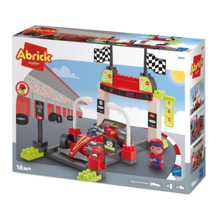 Seturi de construcție și cuburi - ECOIFFIER ABRICK SET CONSTRUCTIE OPRIRE LA BOXE FORMULA 1