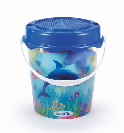 Jucarii de exterior si gradina - ECOIFFIER GALETUSA CU 12 ACCESORII PENTRU NISIP 21CM