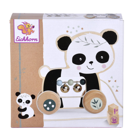 Jucarii - EICHHORN JUCARIE DE TRAS URSULET PANDA DE LEMN 15CM