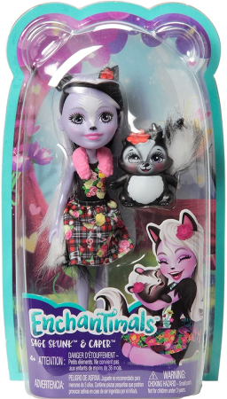 Papusi si accesorii - ENCHANTIMALS PAPUSI CU ANIMALUTE SAGE SKUNK SI CAPER