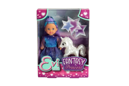 Papusi si accesorii - EVI LOVE SET PRINTESA FANTEZIE EVI SI UNICORN 12CM