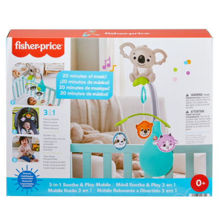 Jucarii pentru bebelusi - FISHER PRICE CARUSEL MUZICAL 3 IN 1