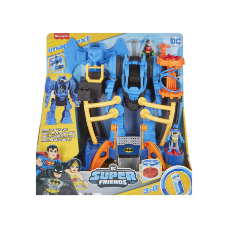 Figurine cu eroi si personaje - FISHER PRICE IMAGINEXT DC SUPER FRIENDS ROBOT BATMAN SI CENTRU DE COMANDA