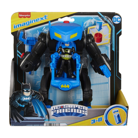 Masinute, Motociclete, Elicoptere, Avioane - FISHER PRICE IMAGINEXT DC SUPER FRIENDS VEHICUL CU FIGURINA BATMAN