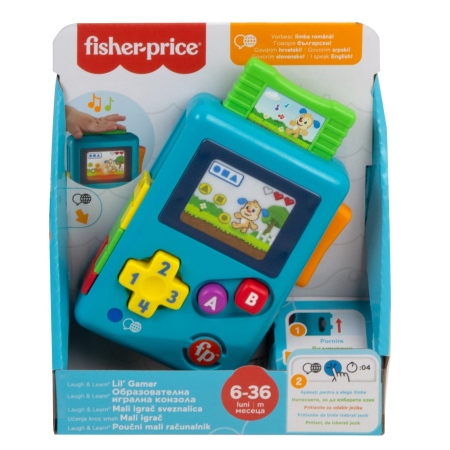 Jucarii pentru bebelusi - FISHER PRICE LAUGHu0026LEARN CONSOLA DE JOC INTERACTIVA IN LIMBA ROMANA