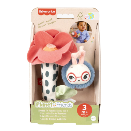 Jucarii pentru bebelusi - FISHER PRICE PLANET FRIENDS JUCARIE PLUS ZORNAITOARE FLOARE SI ALBINUTA