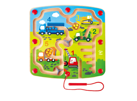Jucarii din lemn - HAPE LABIRINT MAGNETIC CONSTRUCTII SI NUMERE